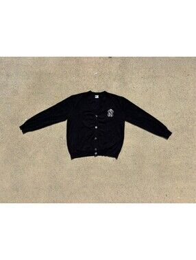 Vintage MLB New York Yankees Black Cardigan Sweater Medium